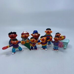 Vintage Lot of Ernie Sesame Street PVC Figure Finger Puppet Read